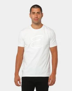 Elevn Clothing Co Curve SS Tee White/Blue