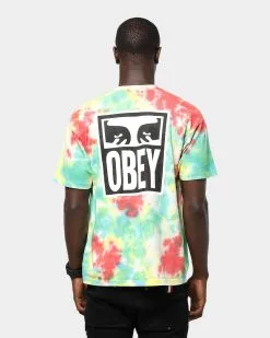 Obey Eyes Icon Tie Dye S/S Tee Rainbow