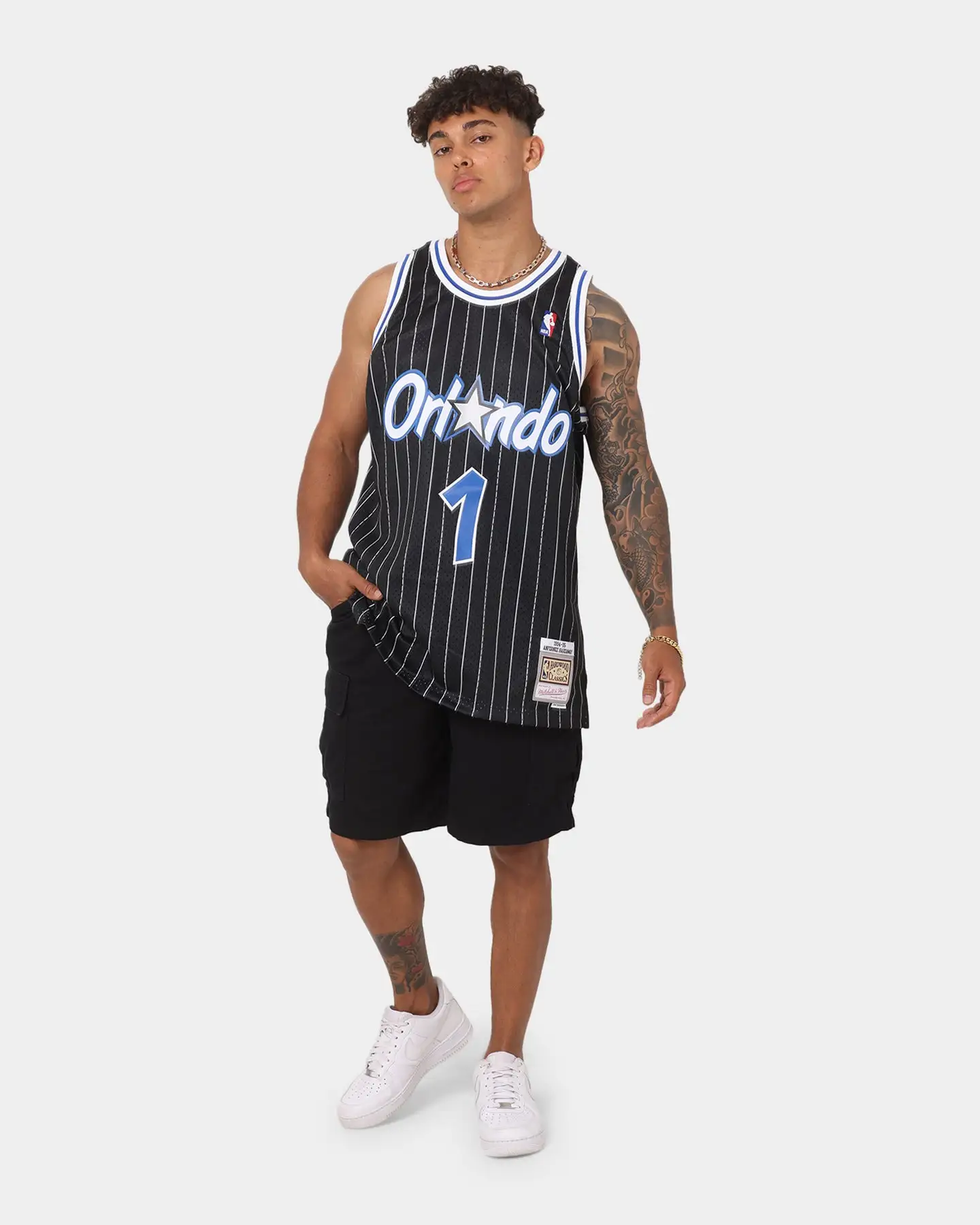 Mitchell & Ness Orlando Magic Penny Hardaway '94-'95 #1 Swingman Jersey Black - Image 7