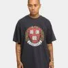 NATIONAL COLLEGIATE ATHLETIC ASSC Harvard University Team Crest Vintage T-Shirt Vintage Black
