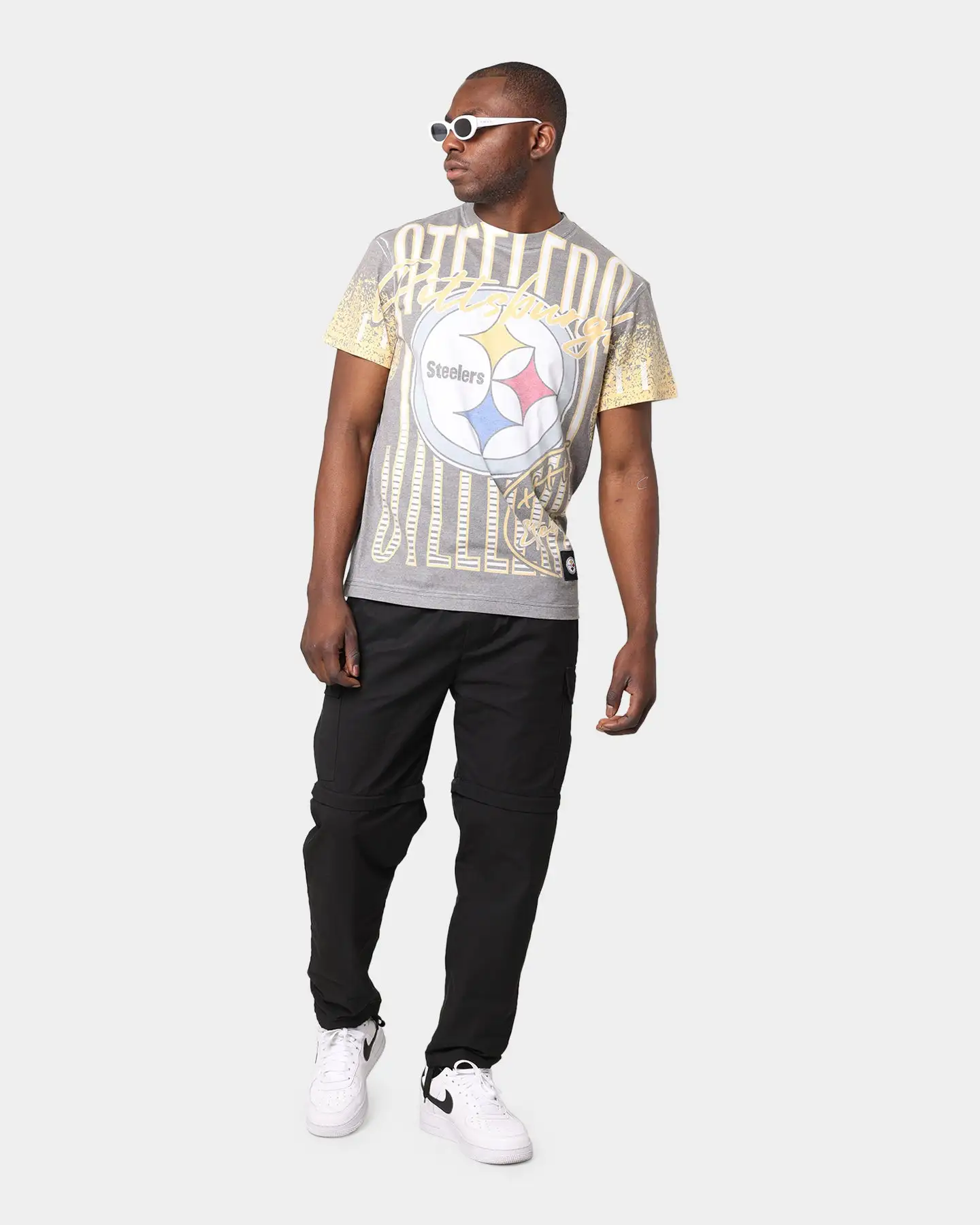 Mitchell & Ness Pittsburgh Steelers Jumbotron Sublimated T-Shirt Black - Image 2