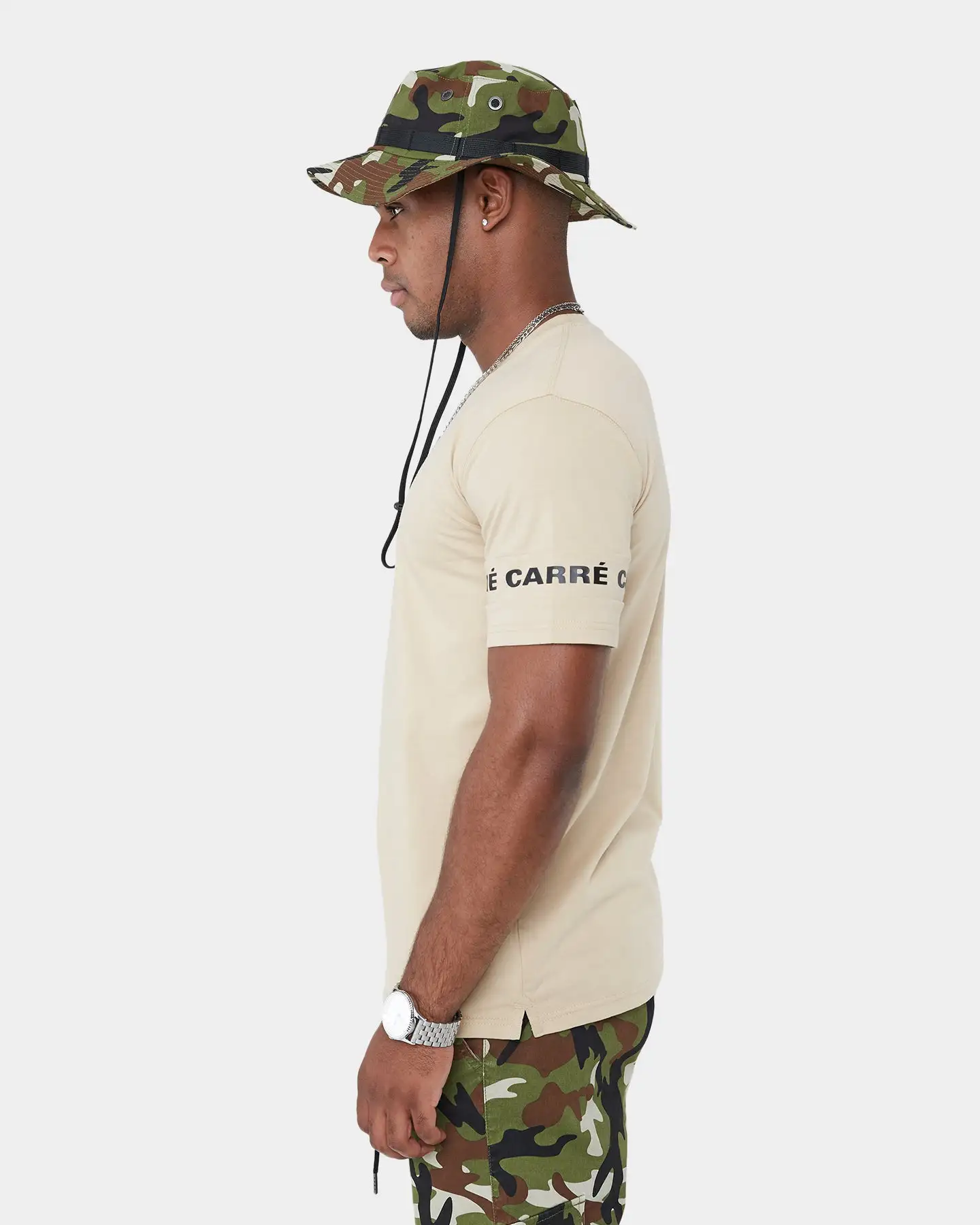 CARRE Carré La Manche Short Sleeve T-Shirt Stone - Image 7