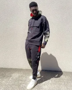 Tommy Jeans Colourblock Camo Track Pants Black