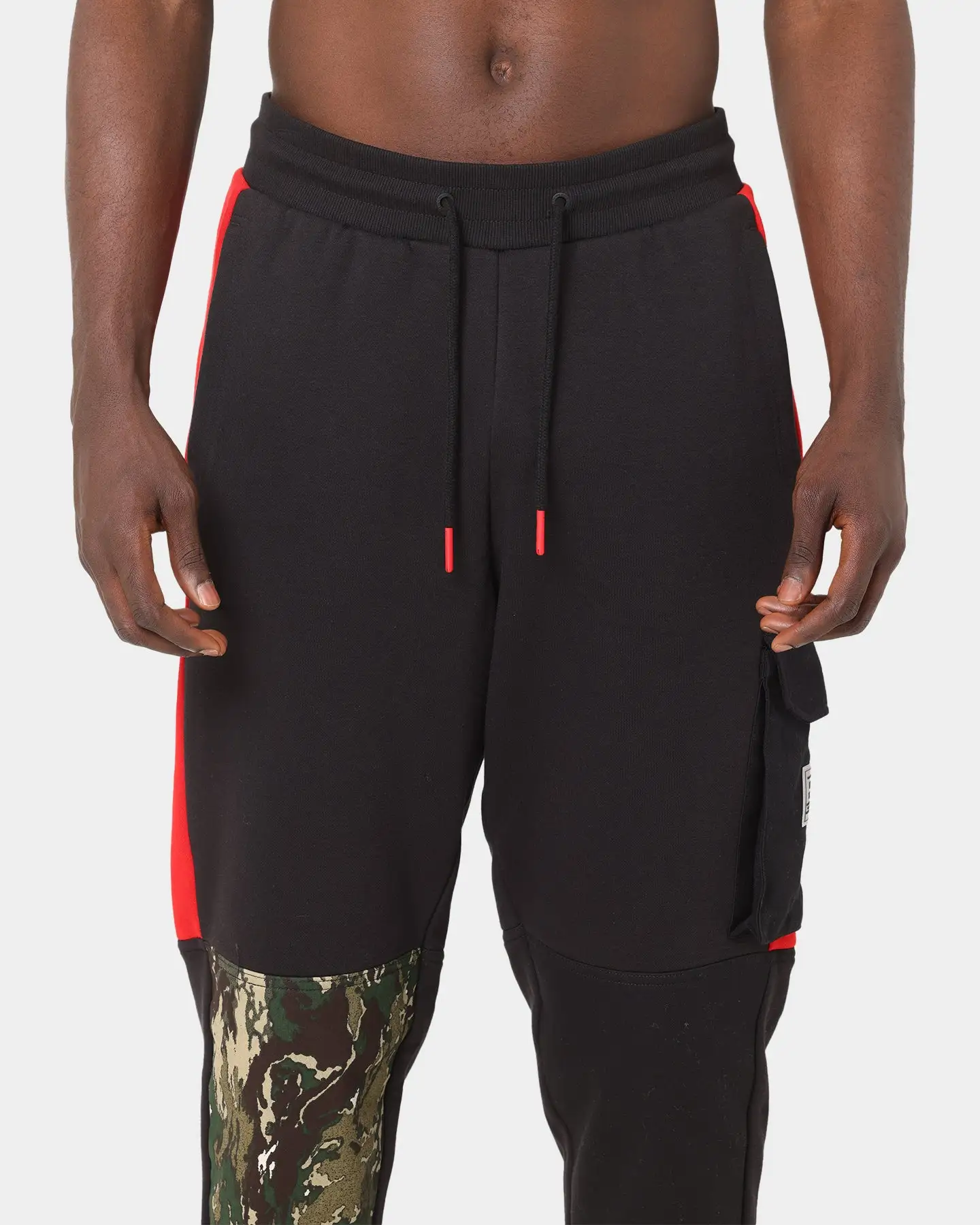 Tommy Jeans Colourblock Camo Track Pants Black - Image 4