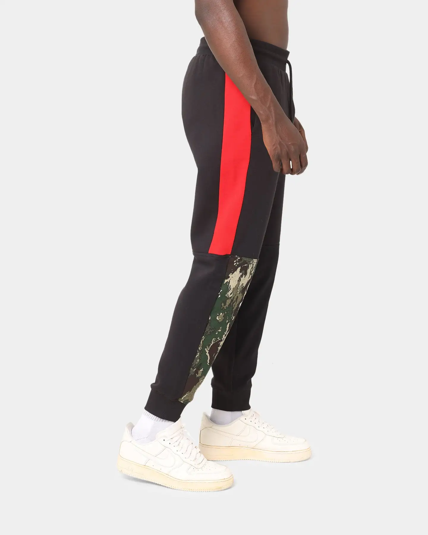 Tommy Jeans Colourblock Camo Track Pants Black - Image 6