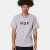 Huf Essentials OG Logo T-Shirt Grey Heather