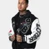 Loiter Flaws Varsity Jacket Black/White