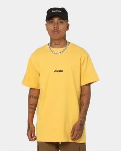 X-Large HW Text Short Sleeve T-Shirt Yellow