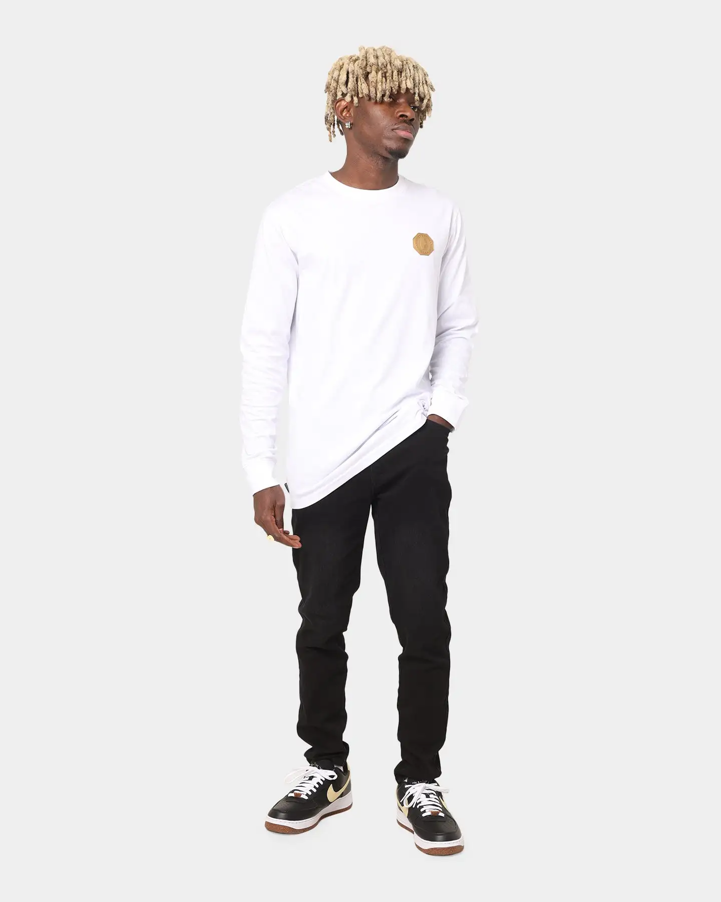 Last Kings Metallic Tut Long Sleeve T-Shirt White - Image 2