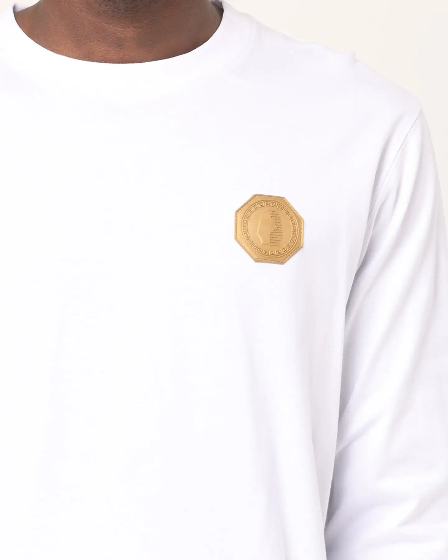 Last Kings Metallic Tut Long Sleeve T-Shirt White - Image 3