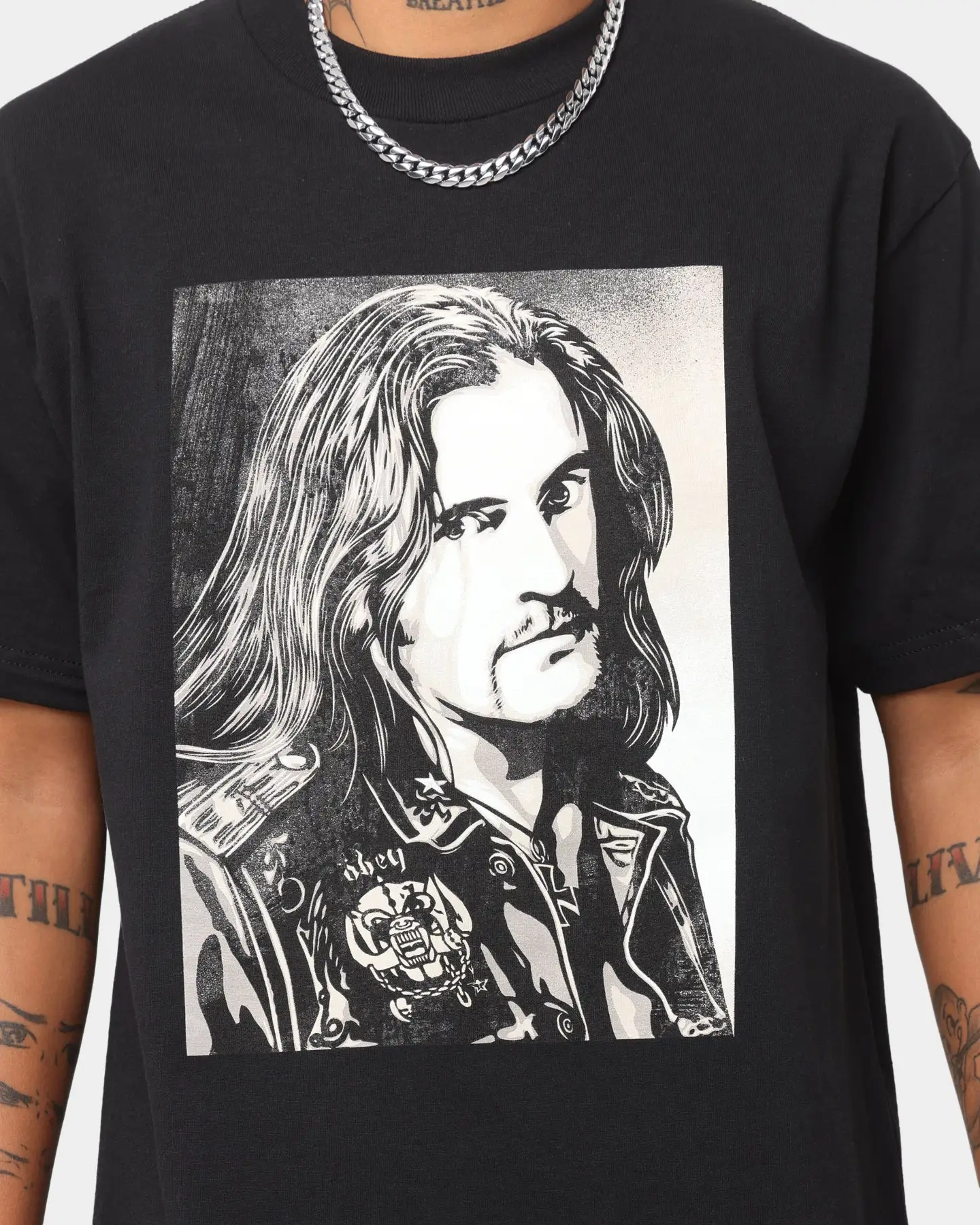 Obey Motorhead Lemmy T-Shirt Black - Image 3