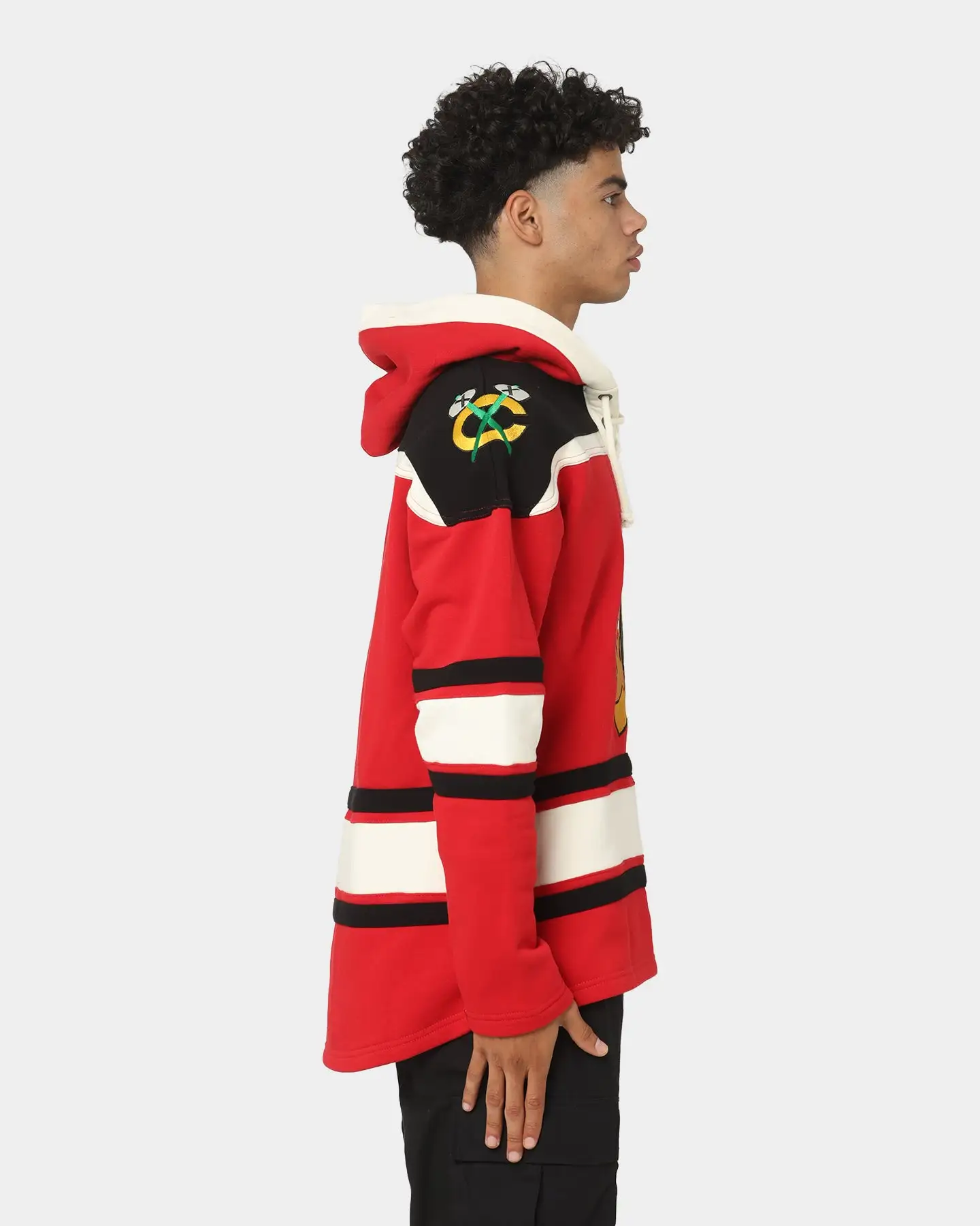 '47 BRAND 47 Brand Chicago Blackhawks Superior Lacer Hoodie Red - Image 5