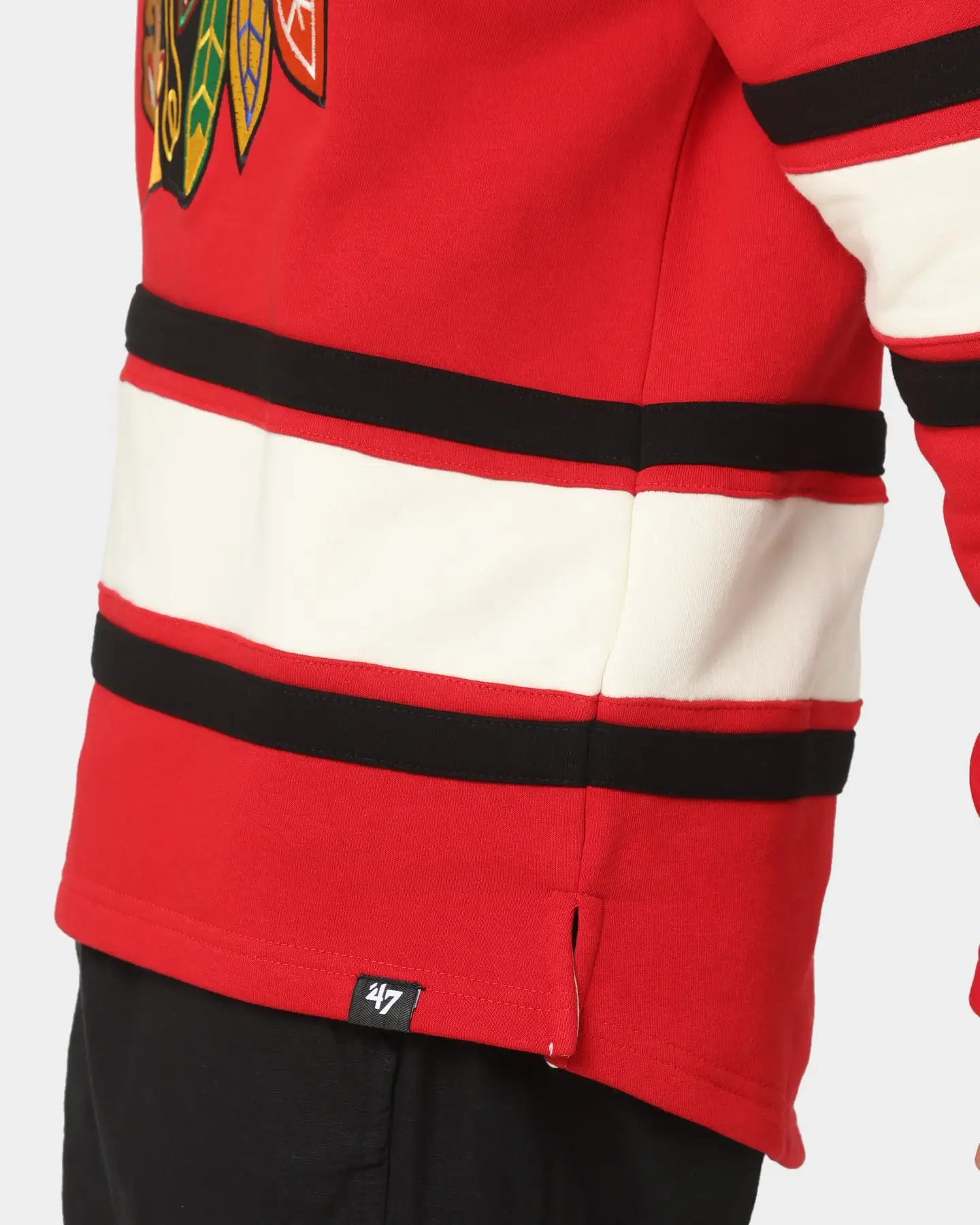 '47 BRAND 47 Brand Chicago Blackhawks Superior Lacer Hoodie Red - Image 8