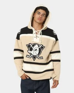 '47 BRAND 47 Brand Anaheim Ducks Superior Lacer Hoodie Khaki