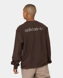Adidas Loopback Crewneck Brown