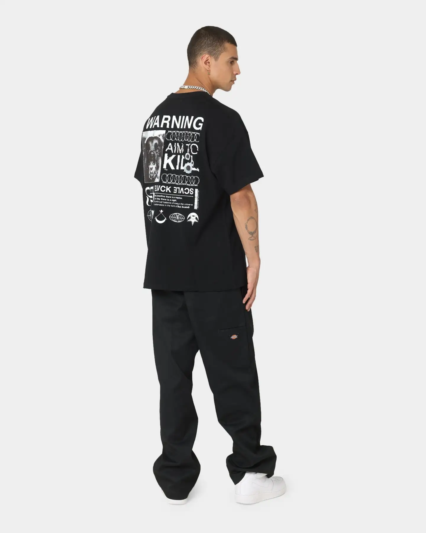 Black Scale Warning T-Shirt Black - Image 2