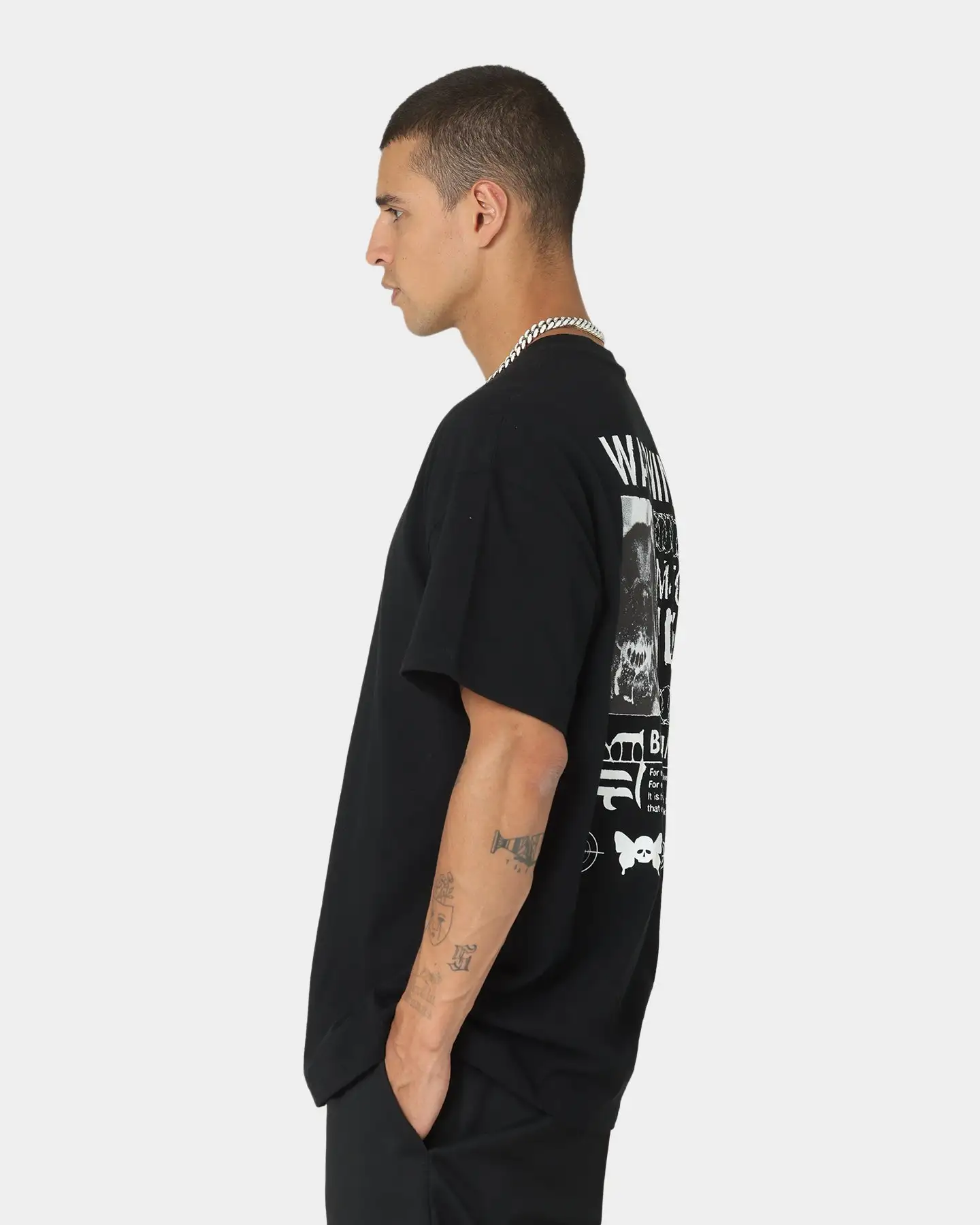 Black Scale Warning T-Shirt Black - Image 6