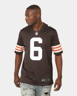 Nike Cleveland Browns Baker Mayfield #6 Game NFL Jersey Seal Brown