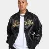 Mitchell & Ness Los Angeles Lakers Big Face 4.0 Satin Jacket Black