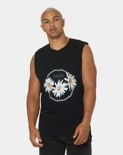 Dead Studios Daisy Chain Muscle T-Shirt Black/White/Yellow