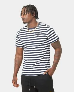 Last Kings Stripes Short Sleeve T-Shirt Navy