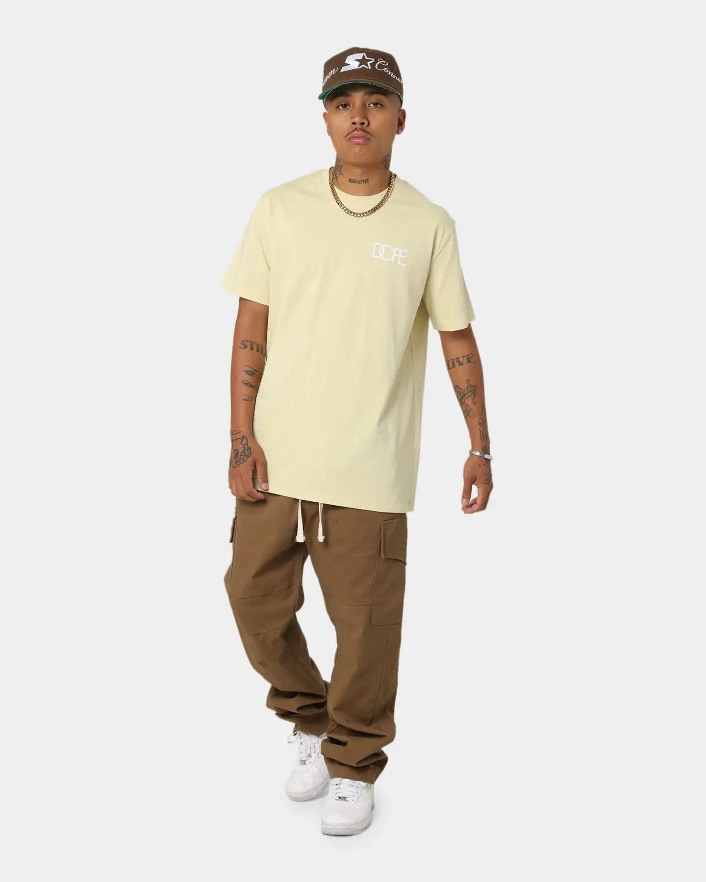 Dope Core Logo T-Shirt Sand/White - Image 2