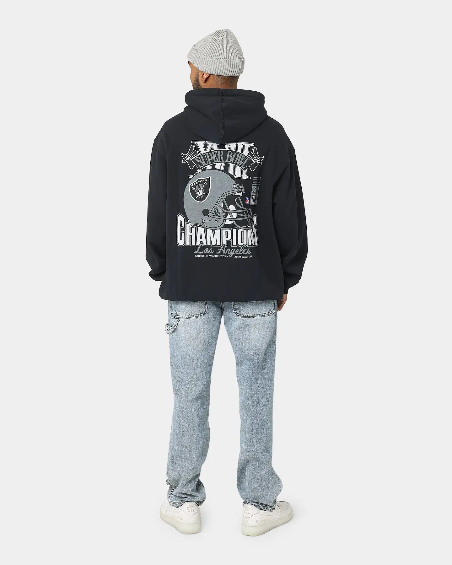 Mitchell & Ness Las Vegas Raiders Vintage Superbowl Hoodie Faded Black - Image 2