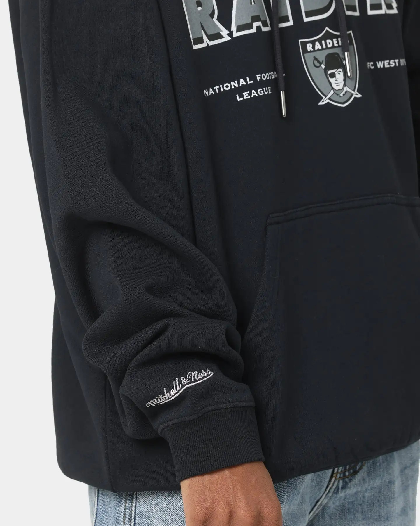 Mitchell & Ness Las Vegas Raiders Vintage Superbowl Hoodie Faded Black - Image 9