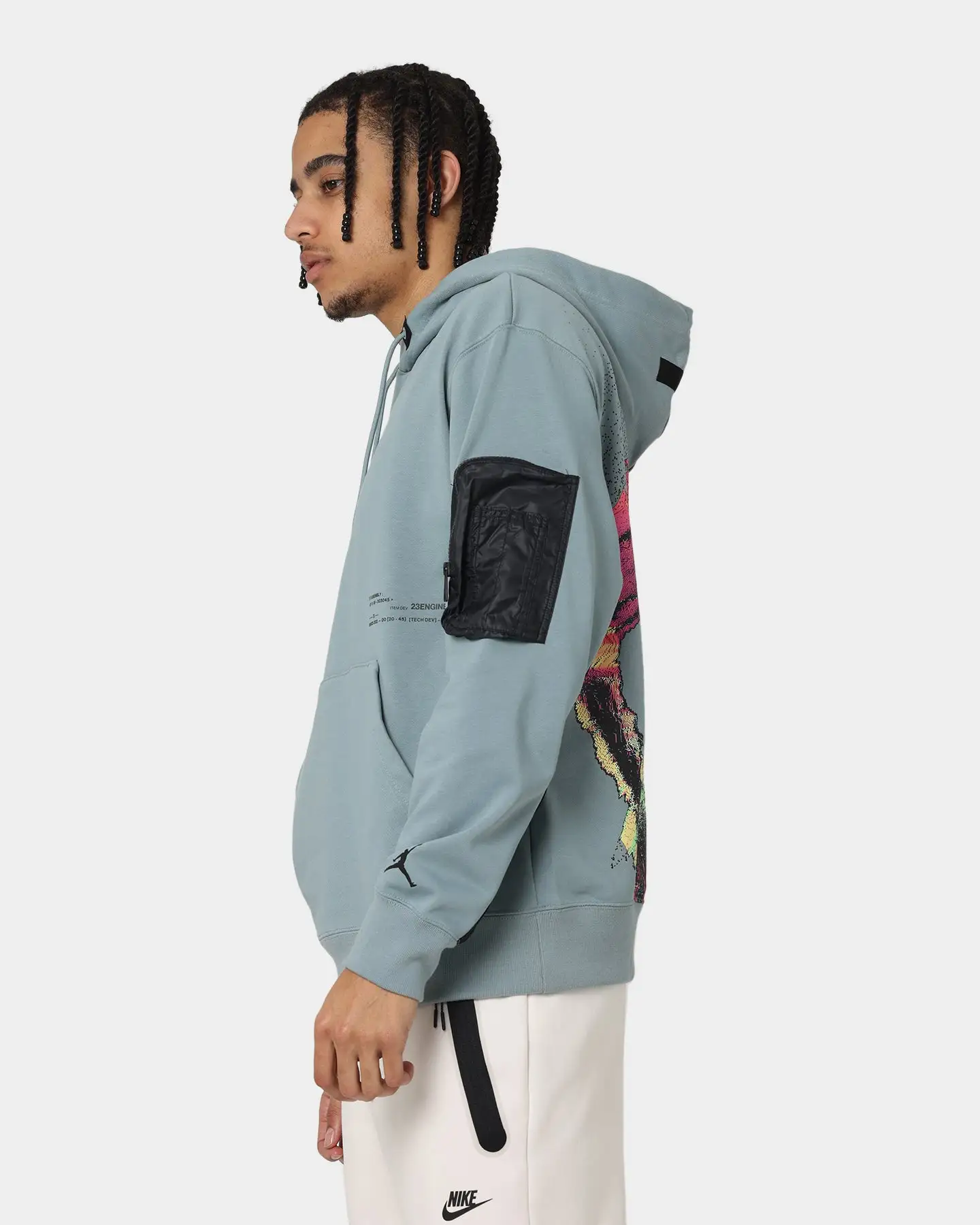 Jordan Jordan 23 Engineered Statement Fleece Pullover Hoodie Aviator Grey - Image 7