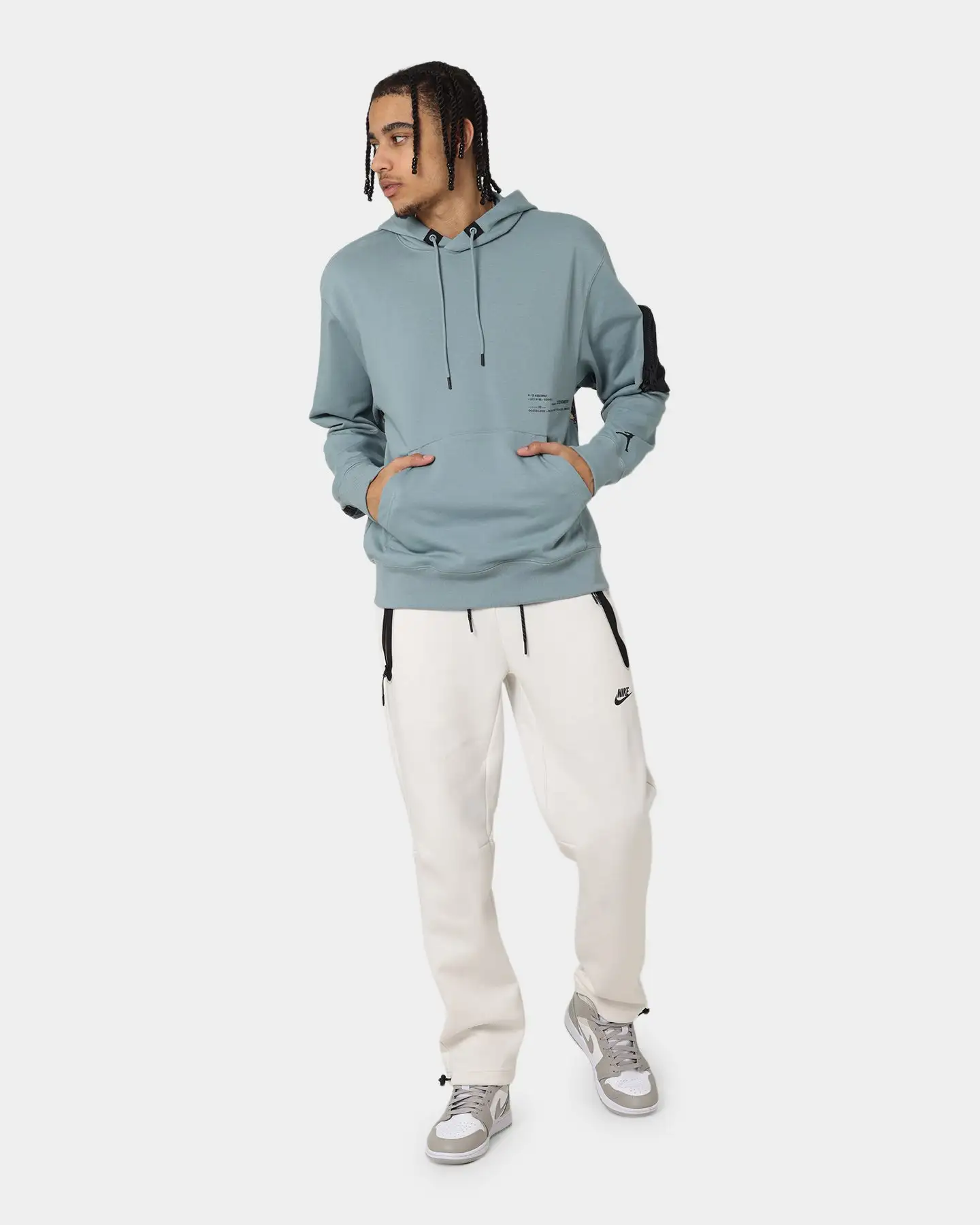 Jordan Jordan 23 Engineered Statement Fleece Pullover Hoodie Aviator Grey - Image 8