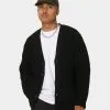 Supreme Waffle Knit Cardigan Black