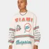 Mitchell & Ness Miami Dolphins 17-0 Long Sleeve T-Shirt White Marle