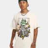 Goat Crew Green Skeleton Vintage T-Shirt Off White