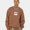 X-LARGE XLARGE 91 Crewneck Brown/White