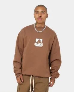X-LARGE XLARGE 91 Crewneck Brown/White
