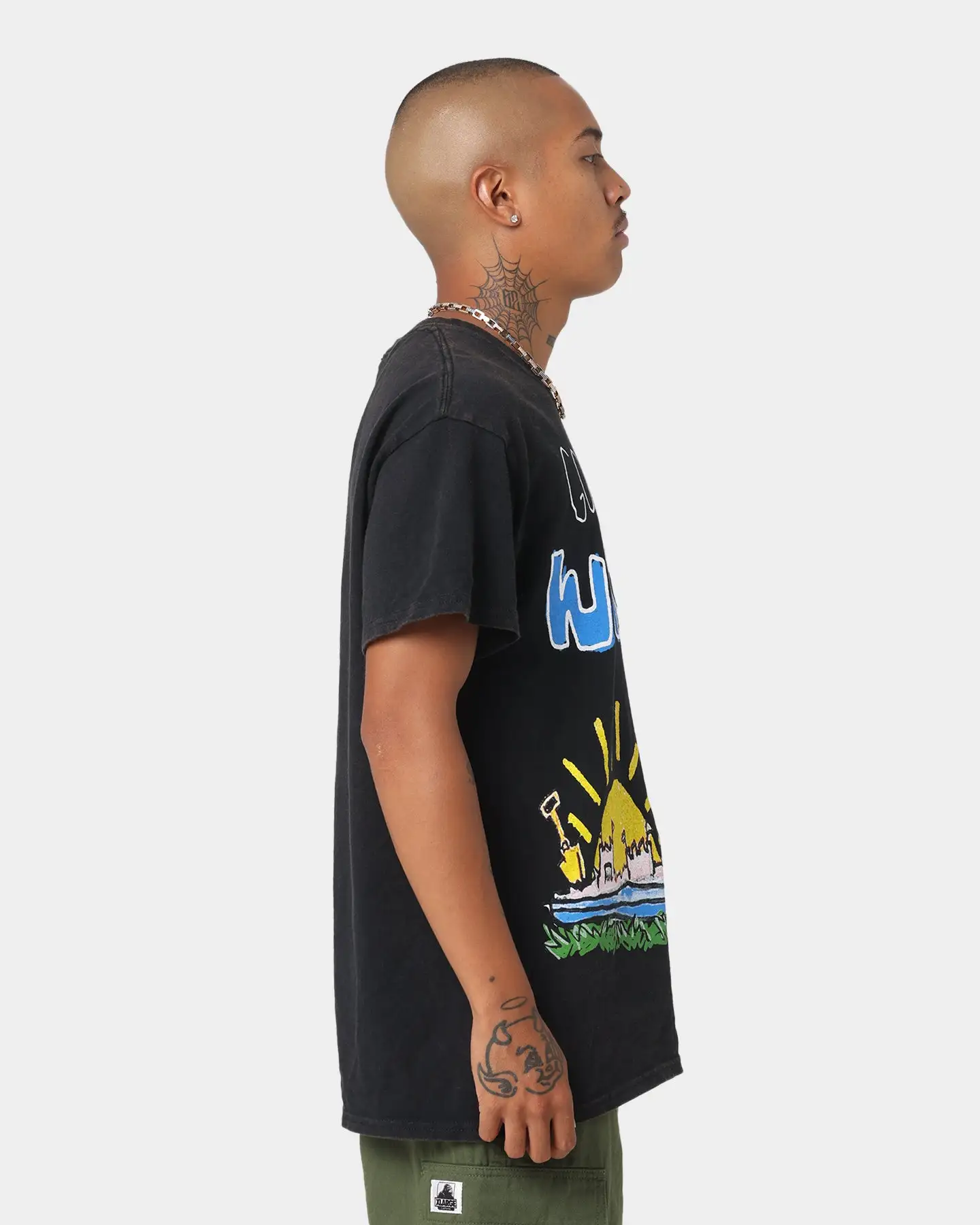 After School Special Golden State Warriors T-Shirt Black Wash - Image 5