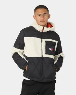 Tommy Jeans TJM Sherpa Quilt Mix Jacket Black