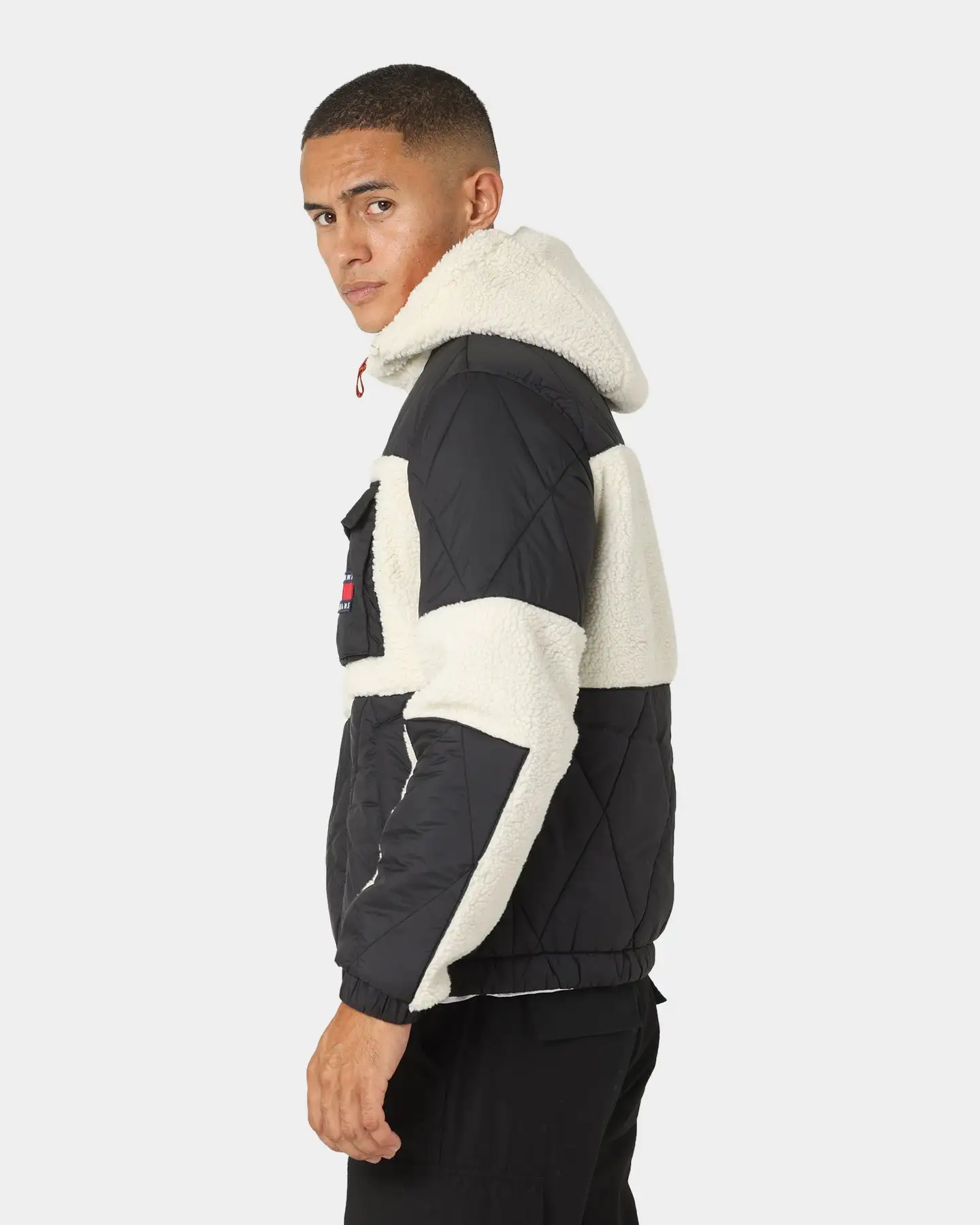 Tommy Jeans TJM Sherpa Quilt Mix Jacket Black - Image 6