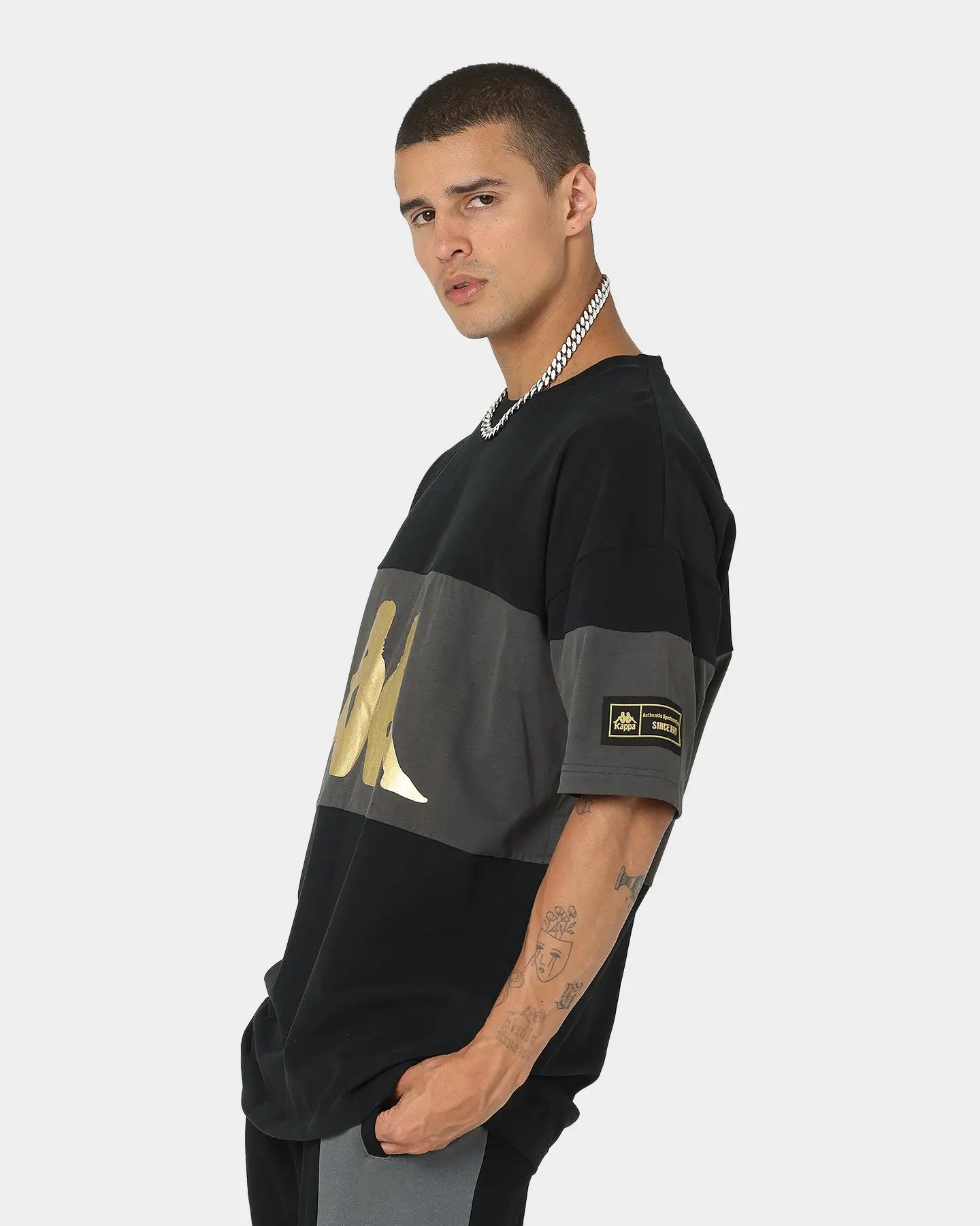 Kappa Authentic Frik T-Shirt Black/Gold - Image 6