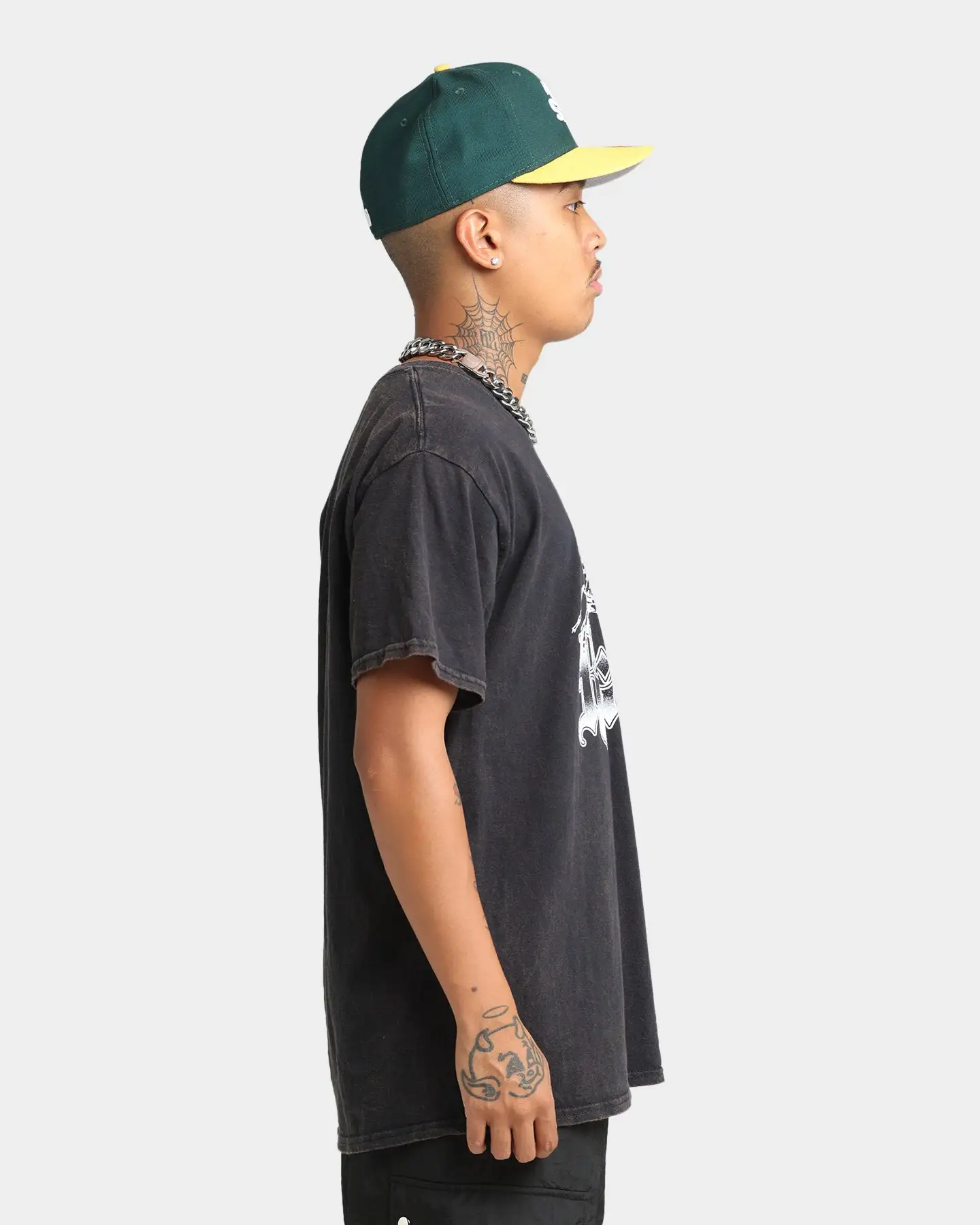 Rats Get Fat Scorpion T-Shirt Black Wash - Image 5