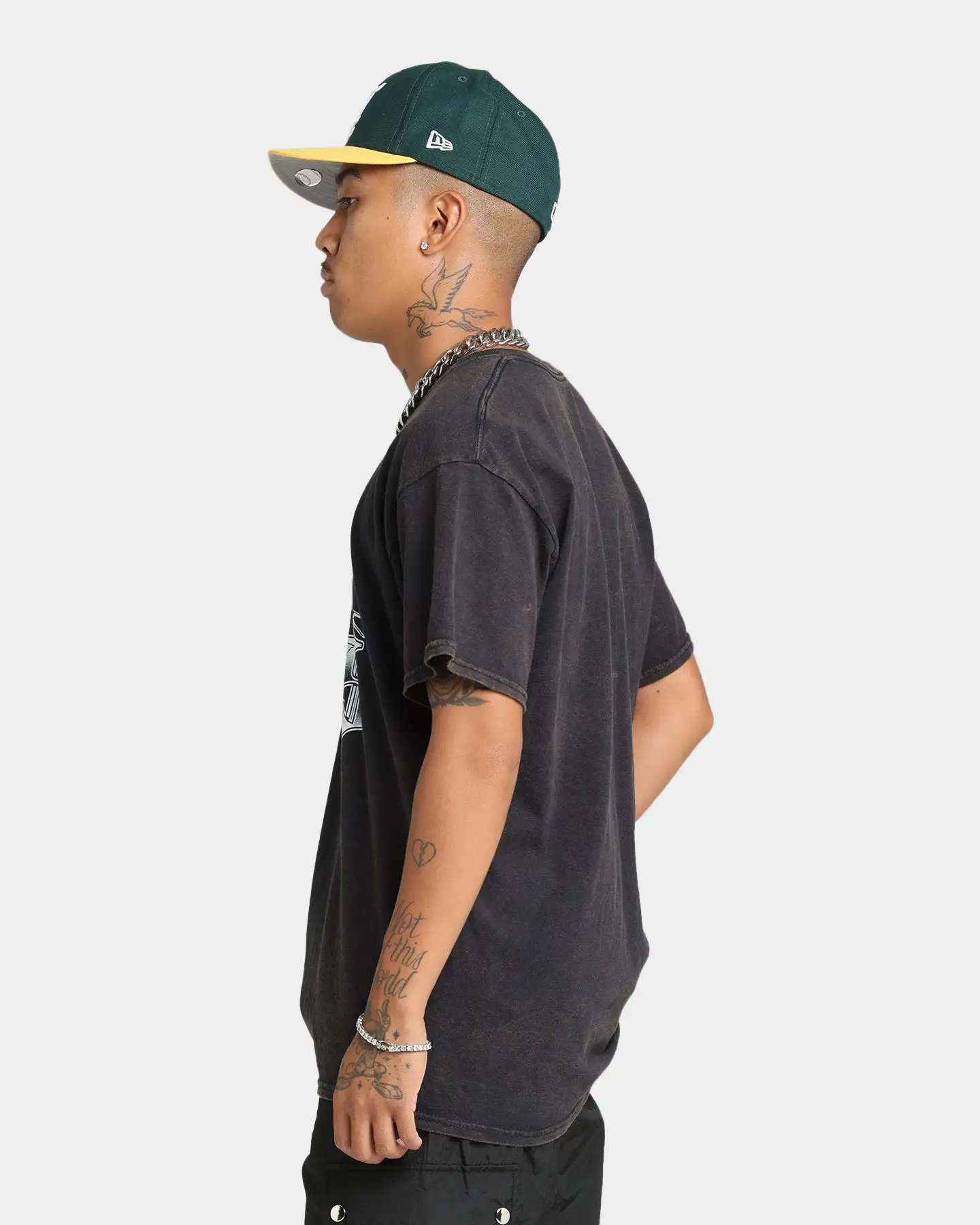 Rats Get Fat Scorpion T-Shirt Black Wash - Image 6