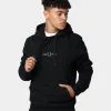 Fred Perry Embroidered Hooded Sweatshirt Black