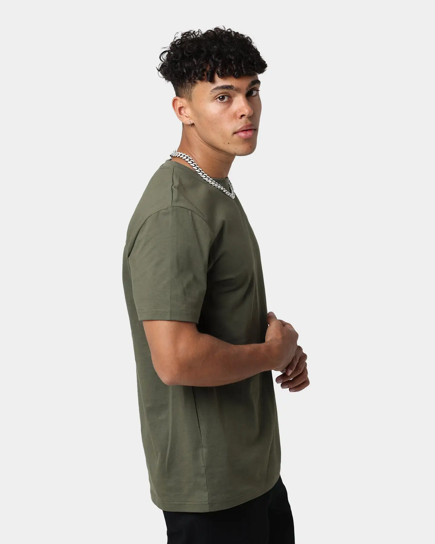 Fred Perry Graphic Print T-Shirt Military Green - Image 5