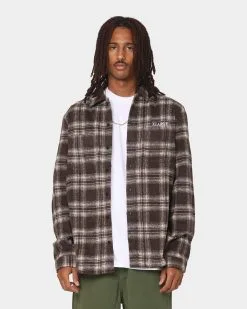 X-LARGE XLARGE Shadow Long Sleeve Shirt Brown