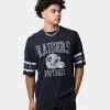 Majestic Athletic Las Vegas Raiders Stripe Vintage T-Shirt Faded Black