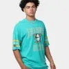 Majestic Athletic Anaheim Ducks Paisley Stripe Vintage T-Shirt Faded Teal