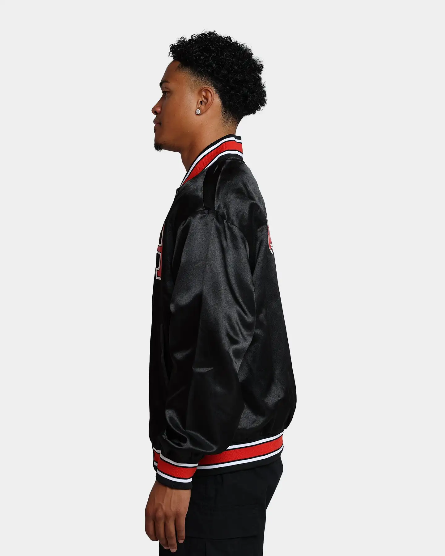 HUF Crackerjack Satin Baseball Jacket Black - Image 7
