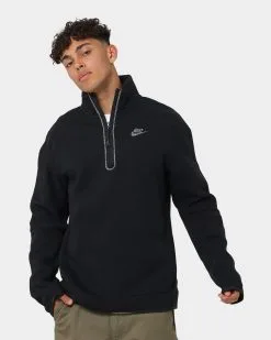 Nike Sportswear Tech Fleece High Zip Revival T-Shirt Black/Heather Grey