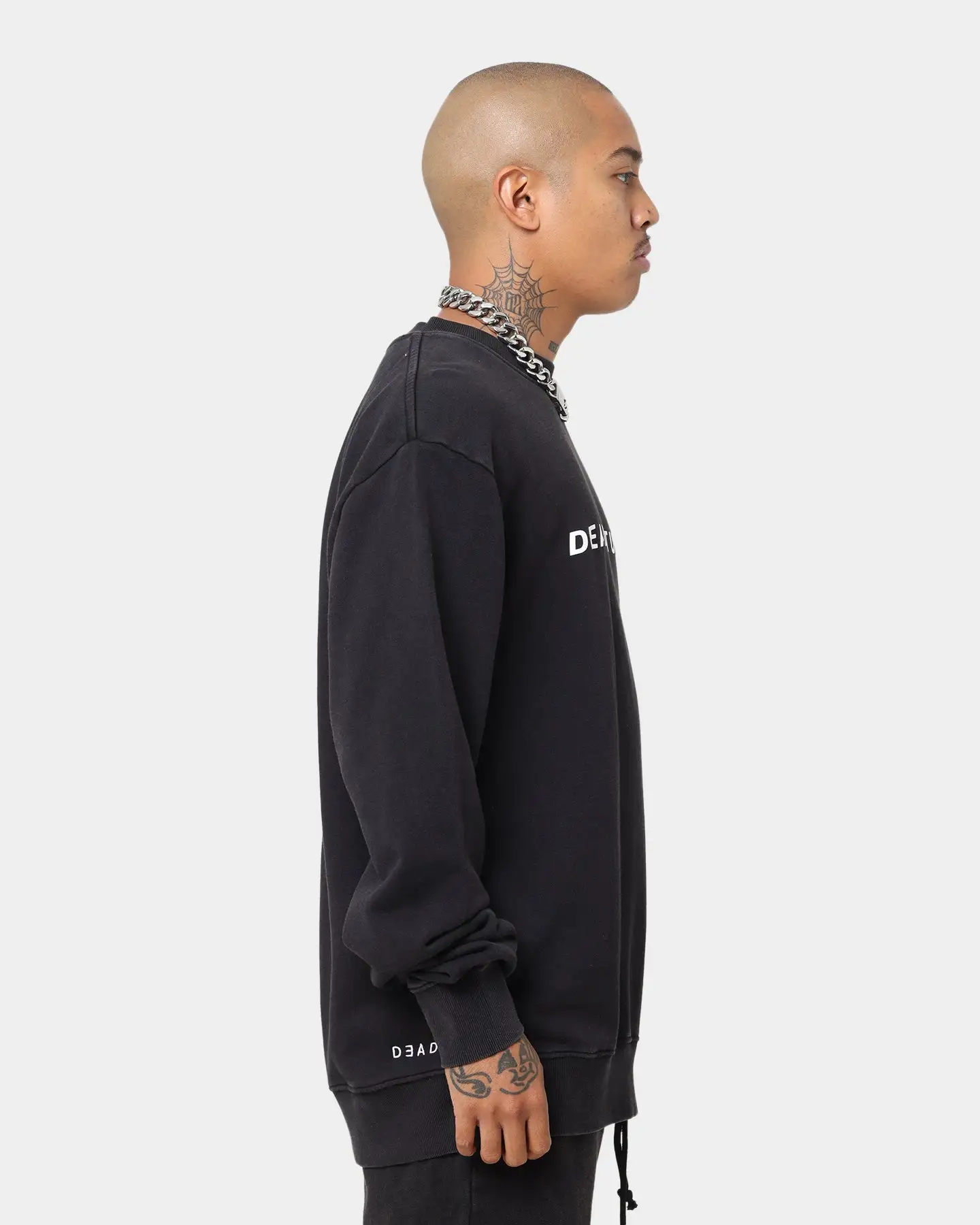 Dead Studios Signature Logo Vintage Crewneck Vintage Black/White - Image 5