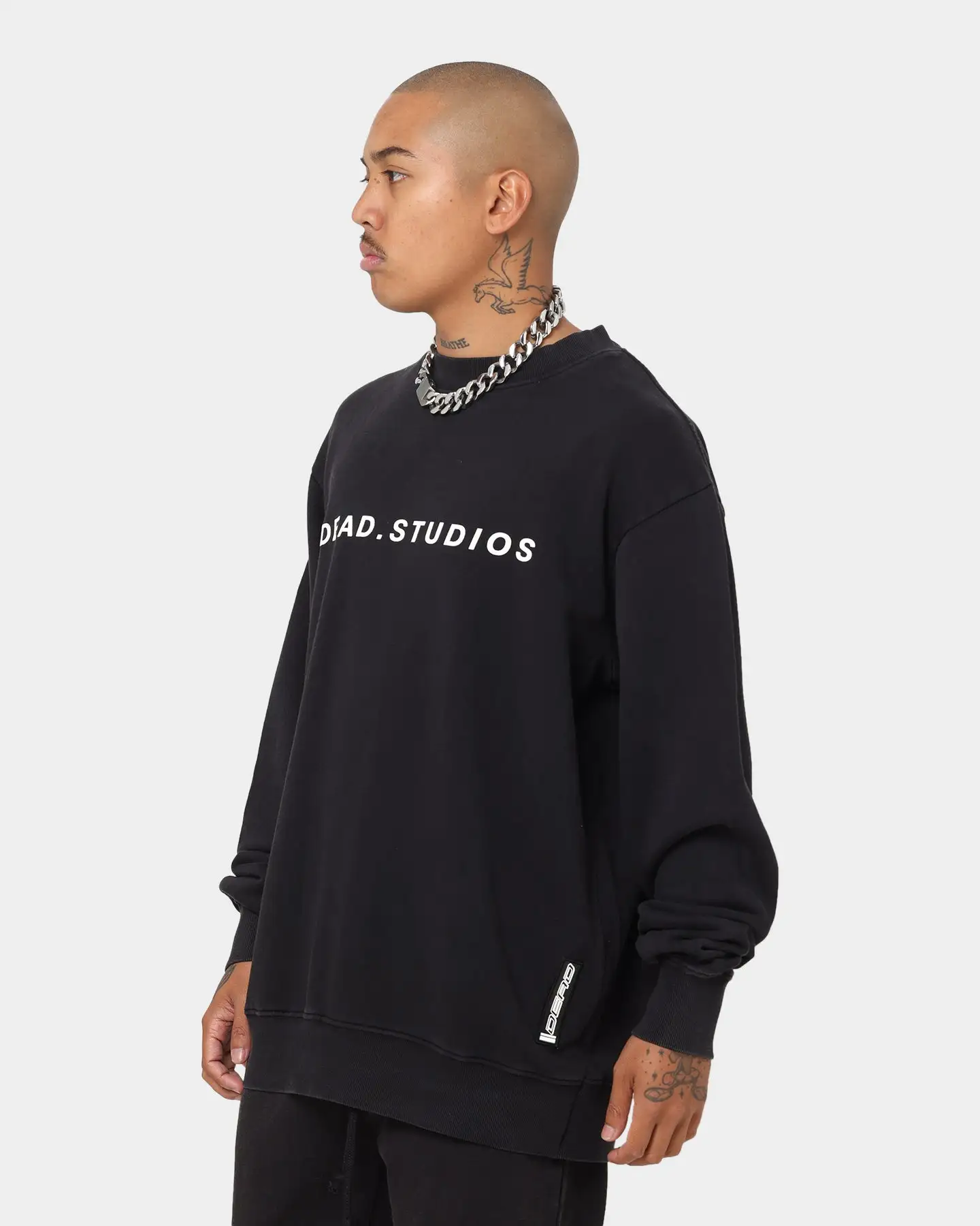 Dead Studios Signature Logo Vintage Crewneck Vintage Black/White - Image 6